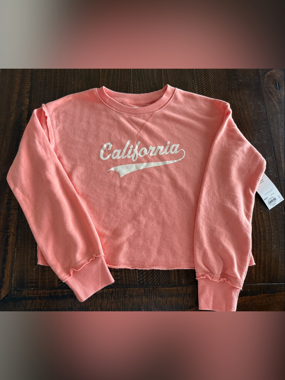Kohl's Coral Pink 'California' Graphic Crewneck Sweatshirt